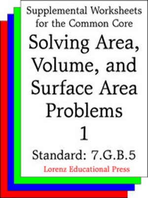 cover image of CCSS 7.G.B.6 Solving Area, Volume, and Surface Area Problems 1